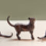 Miniature Bronze Sitting Cat Sculpture 8th Anniversary, thumbnail 2 of 12