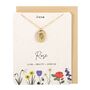 June Rose Birth Flower Necklace Card, thumbnail 2 of 4
