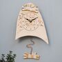 Cat Hilltop Wall Clock With Pendulum, thumbnail 1 of 7