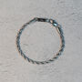 Rope 4mm Men's Bracelet | Silver Stainless Steel / Rhodium Coating, thumbnail 2 of 4