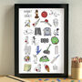 Cricket Alphabet Art Print Unframed, thumbnail 1 of 3