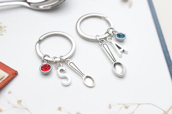 Big Spoon Little Spoon Matching Keyrings Couple Gift, 8 of 10