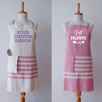 Personalised Cotton Kitchen Apron, Sustainable Gift, 5 of 11