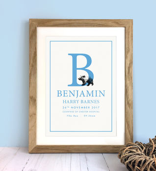 Personalised Name And Initial Animal Print, 8 of 9