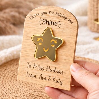 Personalised 'Helping Me Shine' Teacher Star Gift Set, 3 of 4
