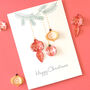 Personalised Happy Christmas 3D Decorations Card, thumbnail 1 of 7
