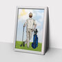 Personalised Custom Golfer Print, thumbnail 3 of 10