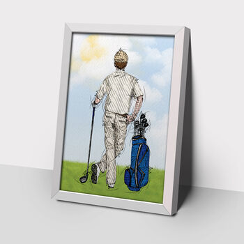 Personalised Custom Golfer Print, 3 of 10