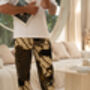 Men's Black Satin Batik Joggers, thumbnail 6 of 8
