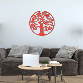 Modern Round Tree Wooden Wall Art For Home Walls, 9 of 12
