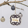 Personalised Wooden Paper Cut Christmas Decoration, thumbnail 1 of 4
