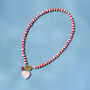 Pink And Red Gemstone Necklace With Heart And Fruit Charms, thumbnail 3 of 5