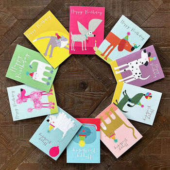 Mini Dog And Bird Birthday Card, 5 of 5