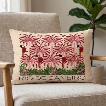 Rio De Janeiro Tropical Parrot Cushion Cover, 6 of 12