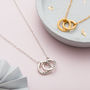 Personalised Double Hoop Names Necklace, thumbnail 5 of 8