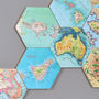 Custom Map Location Hexagon Collectible Wall Block Art, thumbnail 5 of 10