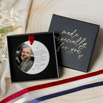 Memorial Christmas Ornament Personalised Photo Keepsake, 3 of 8