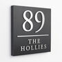 Contemporary Square Matte Black House Sign, thumbnail 5 of 10