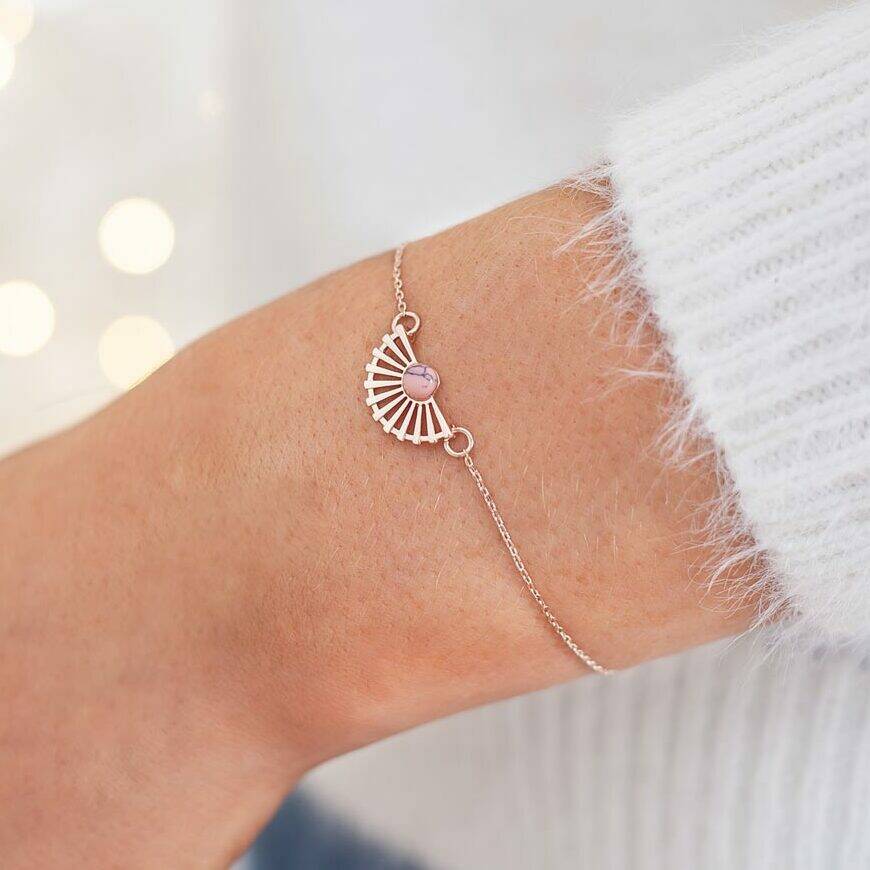 Personalised Open Fan Bracelet By Bloom Boutique