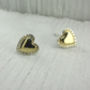 Silver And Gold Vermeil Heart Stud Earrings, thumbnail 1 of 3