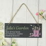 Personalised Floral Garden Slate Sign, thumbnail 2 of 3