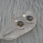 Labradorite Earrings Silver: Blue Gemstone Jewelry, thumbnail 3 of 7