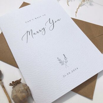 Can't Wait To Marry You Couples Wedding Card, 4 of 4
