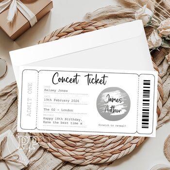 Personalised Concert Scratch To Reveal Ticket, 3 of 6