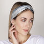 Tie And Dye Greys Mulberry Silk Headband, thumbnail 4 of 6