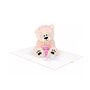 Pop Up 3D Pink Birthday Bear Card, thumbnail 3 of 4