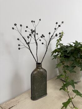 Three Handmade Wire Gypsophila Stems, 7 of 9
