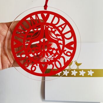 Ruby Wedding Hanging Decoration, 6 of 11