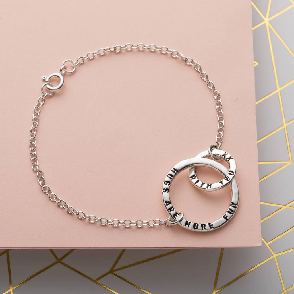 Personalised Link Bracelet By Posh Totty Designs