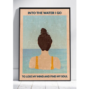 'In To The Water I Go' Sea Swimming Print, 2 of 2