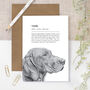 Funny Vizsla Illustration Card For Dog Lovers, thumbnail 1 of 7