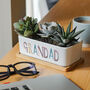 Personalised Sign Lettering Ceramic Bamboo Planter, thumbnail 2 of 2