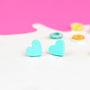 Colourful Love Heart Earrings, thumbnail 3 of 5