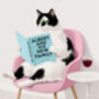 Your Own Cat Reading Book Wall Art Print | Customise Colours And Book Title, thumbnail 5 of 7