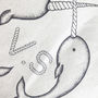 Personalised Jute Narwhal Tote Bag, thumbnail 3 of 6