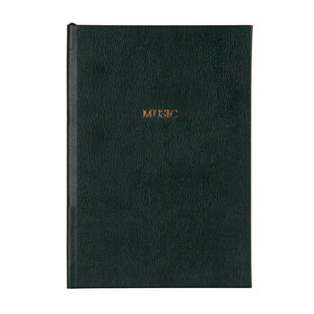 Personalised A5 Leather Music Manuscript Notebook, 9 of 9
