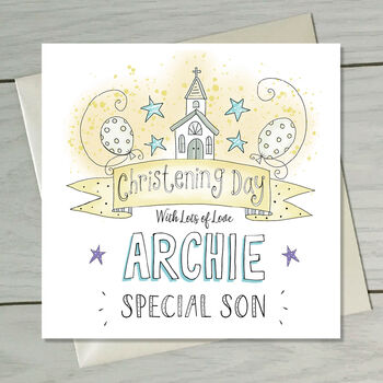 Christening Personalised Card, 2 of 4