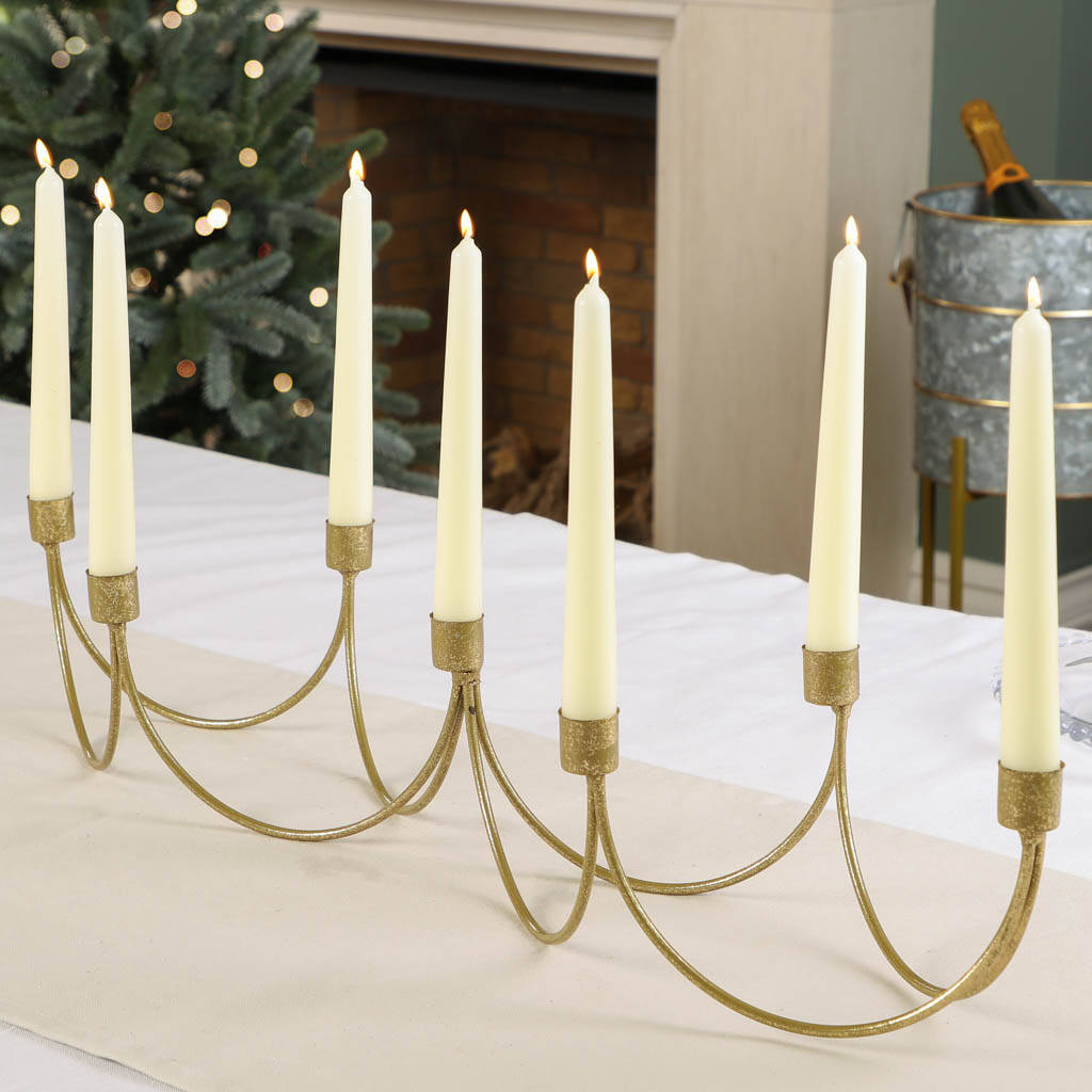 Luxury Gold Wave Candle Holder Centrepiece, 1 of 5
