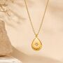Gold North Star Teardrop Necklace Celestial Star, thumbnail 4 of 5