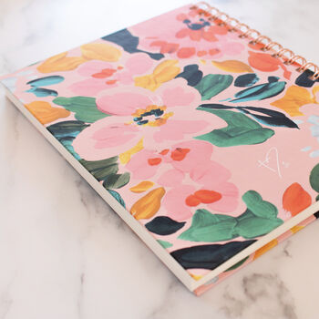 Bloom Blush Notebook/ Personalised Notebook/ Gift, 6 of 9