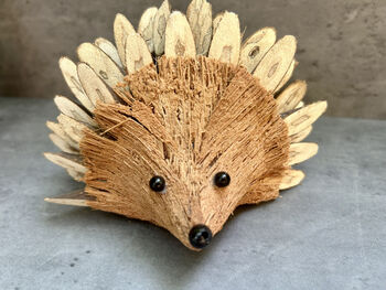 Set Three Handmade Hedgehog Ornaments Coconut, 10 of 12