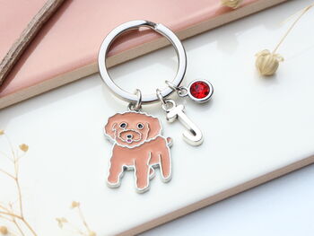 Personalised Cockapoo Keyring Miniature Poodle, Cavapoo, 4 of 12