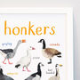 'Honkers' Illustrated Bird Art Print, thumbnail 2 of 3