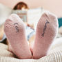 Secret Message Personalised Cashmere Socks, thumbnail 1 of 9