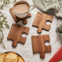 Personalised Wooden Gift Set Of Four Walnut Coasters, thumbnail 3 of 6
