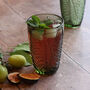 Four Embossed Fern Green Highball Glasses, thumbnail 4 of 9